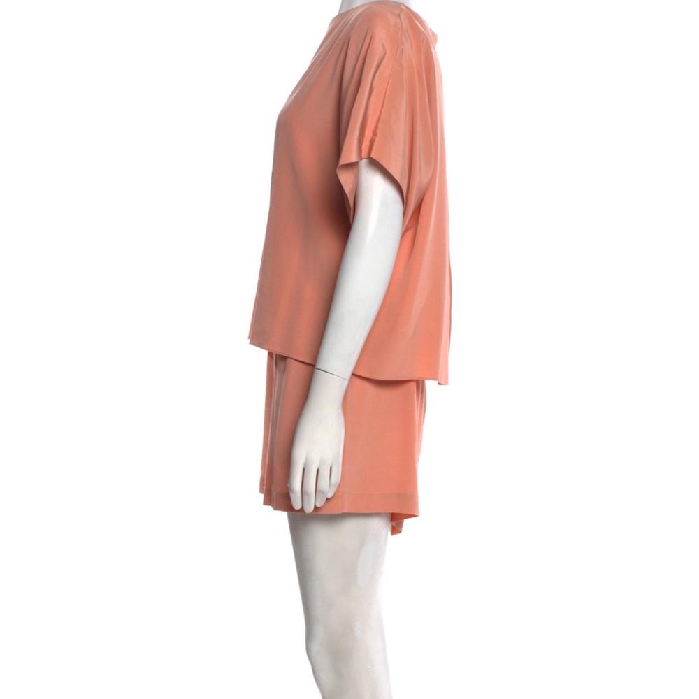 Tibi Blush Pink Silk Romper Sz4 with Bateau neckline - Picture 3 of 3